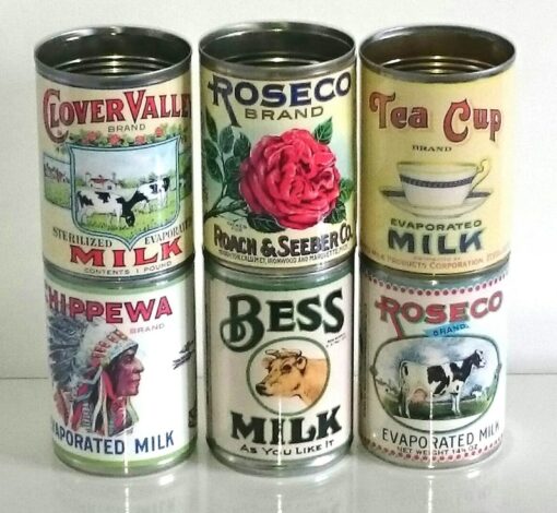 Vintage Tin Can Replicas Rustic Charm for Weddings, Cafes, and Home Decor