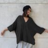Women's V-Neck Kaftan Effortless Summer Style with Natural Cotton Comfort