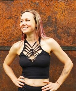Warrior Braided Crop Tank Unleash Your Inner Goddess for Pole Dance, Festivals, and Hoop Fashion