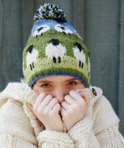 Cozy Flock Handcrafted Wool Beanie with Playful Pom Pom