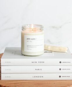 PALO SANTO Hand-Poured 8 oz Soy Candle for Purification and Relaxation