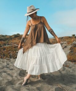 Breezy Bohemian Bliss Flowy Cotton Tank Top for Summer Days