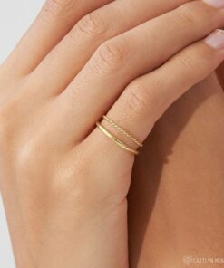 Minimalist Stacking Ring Set Elevate Your Style with Dainty Elegance
