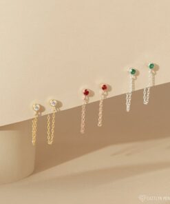 Birthstone Charm Earrings Celebrate Your Unique Story in Sterling Silver or Gold