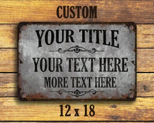 Rustic Edge Metal Sign Custom Arch Top Steel for a Vintage Industrial Touch