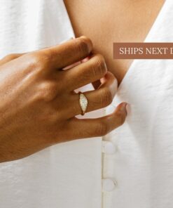 Pave Signet Ring A Must-Have Diamond Signet Ring for Your Pinky