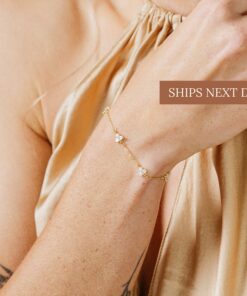 Caitlyn Minimalist Mini Diamond Charm Bracelet A Timeless Treasure for Her