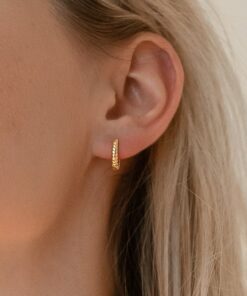 Petite Twisted Huggie Earrings Minimalist Hoops for a Timeless Look