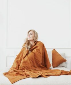Linen Weighted Blanket Embrace Tranquility, Enhance Sleep, and Soothe Anxiety