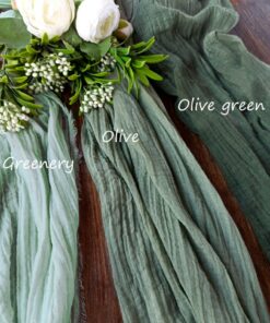 Rustic Greenery Gauze Table Runner for Weddings Enhance Your Ceremony and Reception