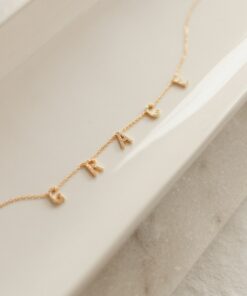Pave Letter Necklace Personalized Diamond Nameplate for Mothers and Loved Ones