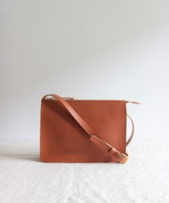 Timeless Brown Leather Crossbody Bag A Minimalist Masterpiece