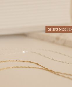 Singapore Necklace Minimalist Layering Necklace in Gold and Sterling Silver by Caitlyn Minimalist (NR021)