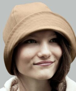 Honey Cotton Sateen Rain Hat Vintage French Workwear Fabric by ZUTBelle-Manon