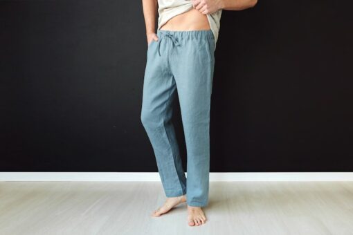 Organic Linen Lounge Pants Sustainable Comfort for Men