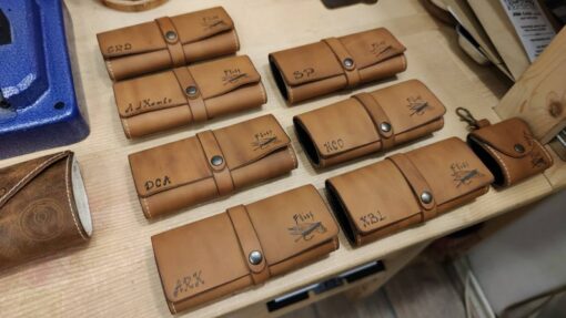 Personalized Leather Fly Fishing Wallet The Ultimate Companion for Anglers