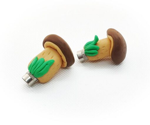 Glow-in-the-Dark Mushroom Valve Caps Illuminate Your Ride with Whimsy