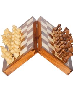 Wrightwood Personalized Foldable Magnetic Travel Chess Set with Storage Elevate Your Travel Games