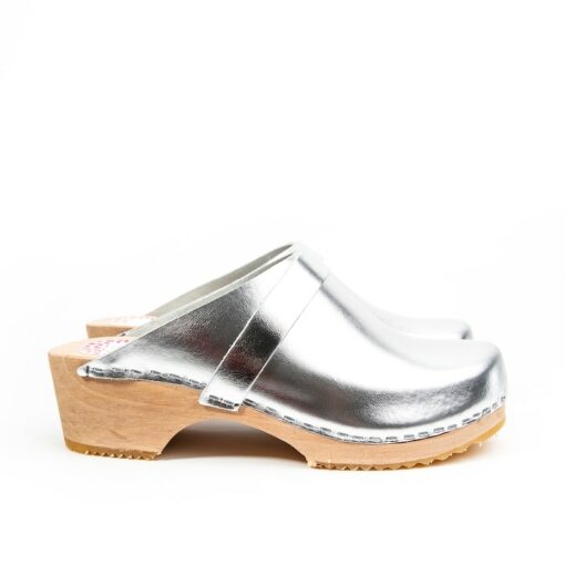 Malm? Silver Clog Timeless Swedish Comfort for Your Feet