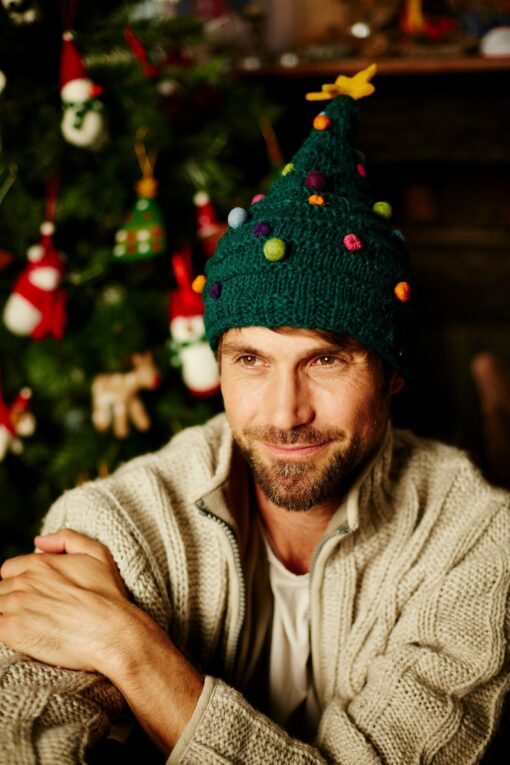 Hand Knitted Christmas Tree Hat The Perfect Festive Accessory for the Holidays