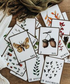 Woodland Wonders Spanish Number Flashcards for Early Learning