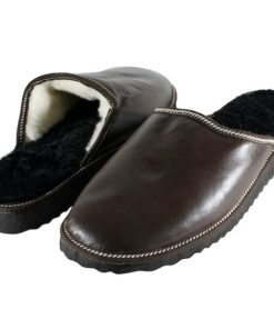 Genuine Leather Sheepskin Slippers for Men Ultimate Comfort and Warmth