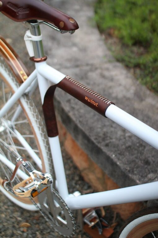 Premium Leather Top Tube Protector and Bicycle Carrier The "Portage Strap