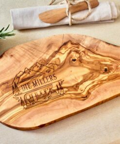 Personalized Olive Wood Cutting Board The Perfect Gift for Caravan and Camping Enthusiasts