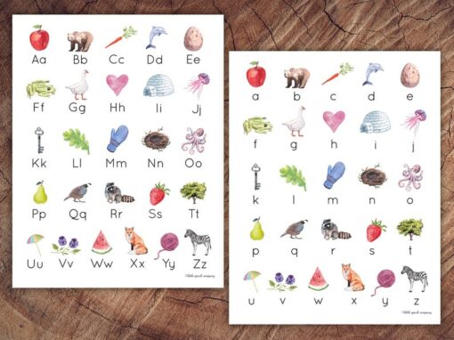 Preschool Alphabet Poster Set Print and Cursive - Empowering Young Learners with Literacy Essentials