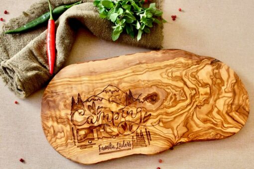 Personalized Olive Wood Cutting Board The Perfect Camping or Caravan Gift
