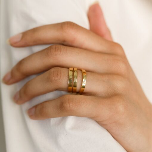 Personalized Engraved Skinny Band Ring A Timeless Keepsake for Loved Ones