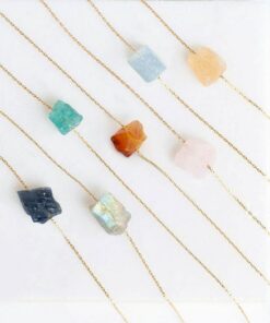 Sparkling Summer Hues Embrace the Energy of Raw Crystal Necklaces