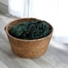 Luxurious Stonewashed Linen Fitted Sheet Indulge in Emerald Elegance