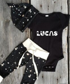 Celestial Dreams Personalized Organic Baby Outfits for Modern Minimalists