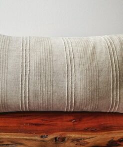 Neutral Lumbar Pillow Cover Boho Chic for Minimalist Farmhouse Decor