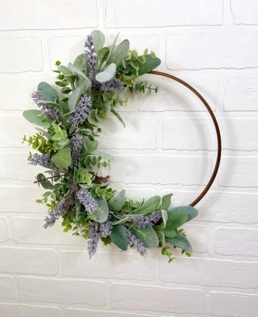 Enchanting Lavender Hoop Wreath Bring Nature's Tranquility Indoors
