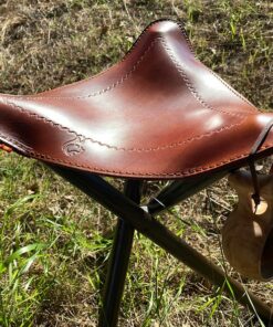 LEGS NOT INCLUDED! Premium Leather Camp Stool for Bushcraft Adventures