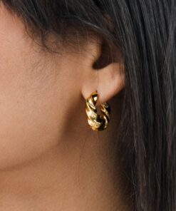 Statement Spiral Hoops Modern Geometric Huggies for a Minimalist Touch (ER106)