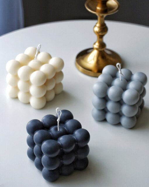 Aromatic Bubble Cube Candle Elevate Your Home Decor and Gift-Giving with a Unique Sensory Experience