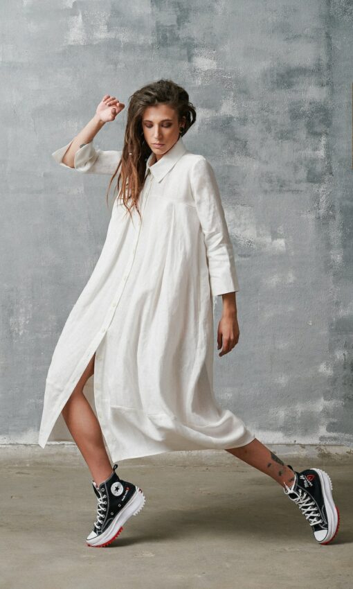 Breezy Linen Shirt Dress Elevate Your Summer Style with A92008