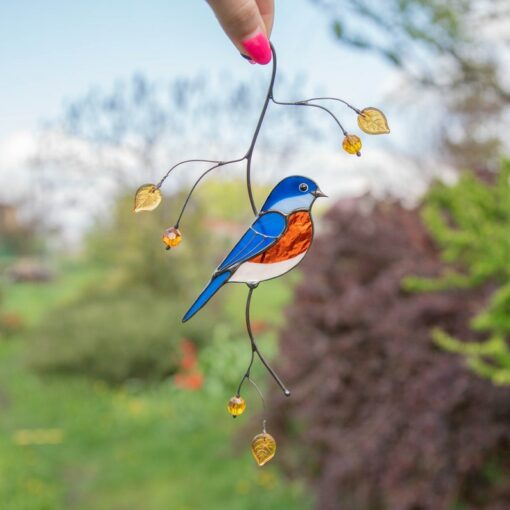 Captivating Bluebird Suncatcher A Symphony of Color for Your Home and Heart