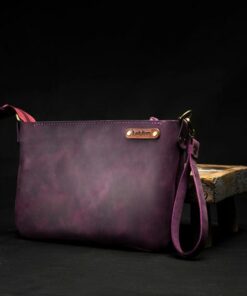 Personalized Leather Clutch The Perfect Travel Companion for Makeup and Essentials