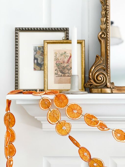 Enchanting Citrus Garland Dried Orange Slices for Festive Decor and Aromatherapy
