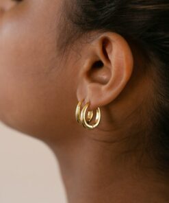 Petite Gold Hoops Elevate Your Style with Caitlyn Minimalist's Oval Hoops