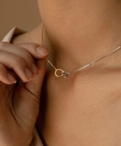 Caitlyn Minimalist Eternity Circle Necklace Timeless Elegance in Sterling Silver