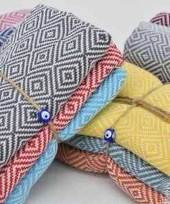 Premium Turkish Cotton Kitchen Towel Set 3-Piece Organic Napkins, Tea Towels, and Dishcloths (12x20 inches)