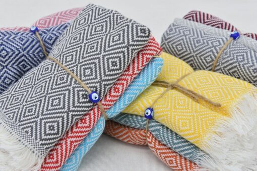 Premium Turkish Cotton Kitchen Towel Set 3-Piece Organic Napkins, Tea Towels, and Dishcloths (12x20 inches)