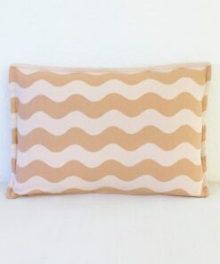 Terracotta Wavy Stripe Pillow Cover Elevate Your Home Decor with Bohemian Charm