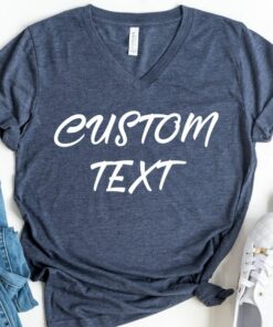 Personalized V-Neck Shirt Design Your Own Custom Family Reunion Shirt