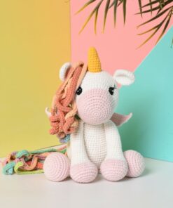 Enchanting Amigurumi Unicorn Handmade Pegasus Toy for Precious Moments
